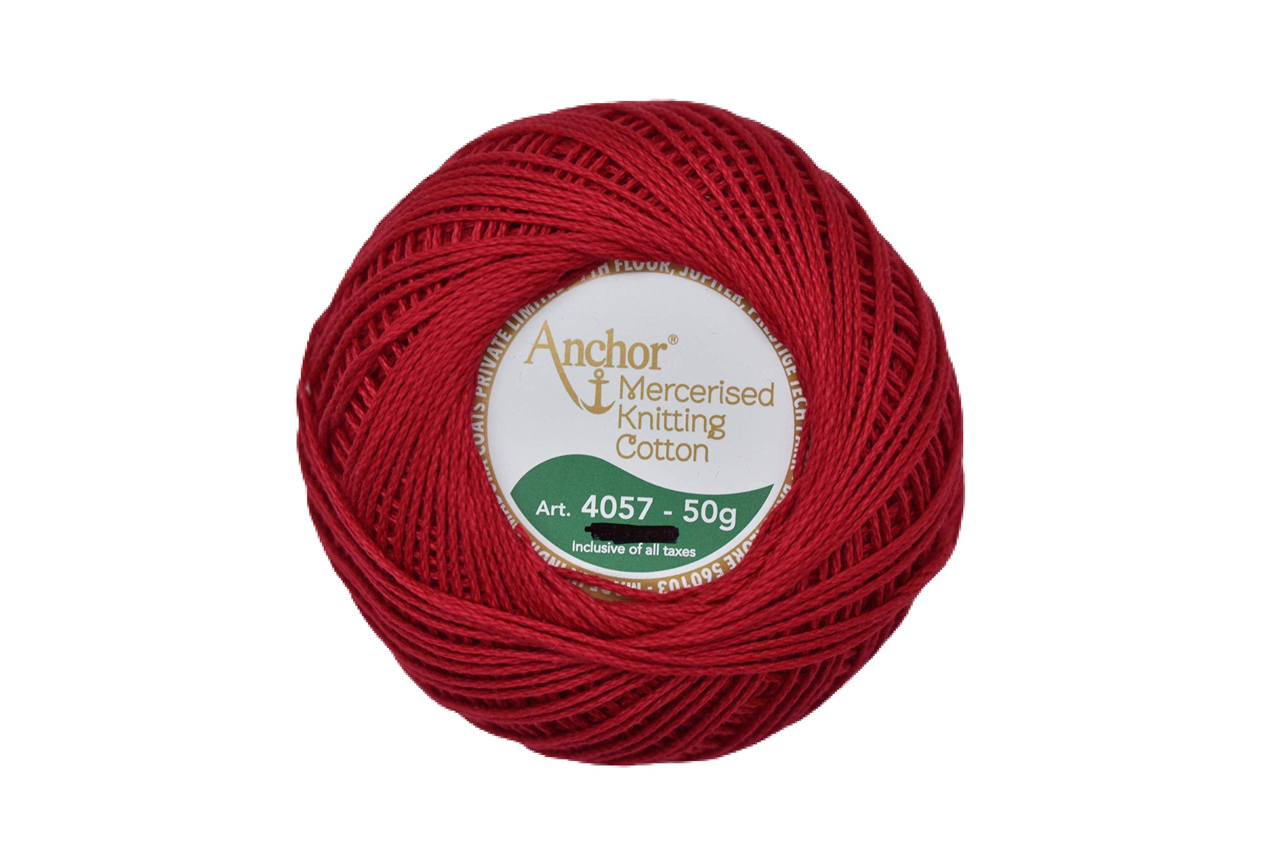 HUNNY- BUNCH Anchor Mercerised Premium Knitting Crochet Cotton Thread Yarn Balls for Knitting, Weaving, Embroidery and Craft Making Fast Color (Pack of 2 Rolls) (Shade no. 47)