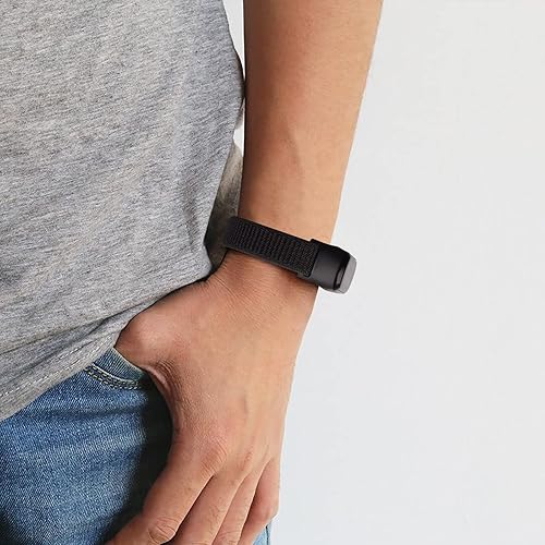 Miniatura 6 de Bandas de nailon para Amazfit Band 5 correas de repuesto para mujeres y hombres, paquete de 2 correas deportivas de nailon suave compatibles con