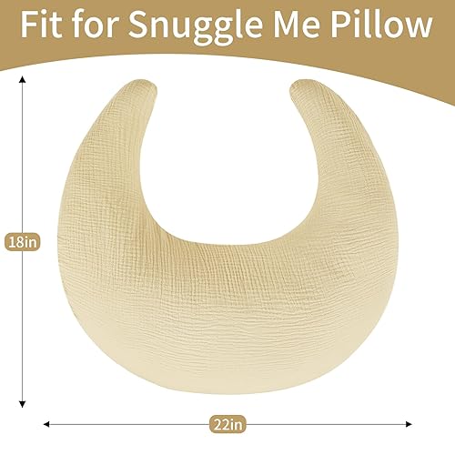 Miniatura 4 de SWESEN Funda de almohada de lactancia, funda extraíble suave para almohadas de lactancia, funda de almohada para bebés niños y niñas, cómoda y