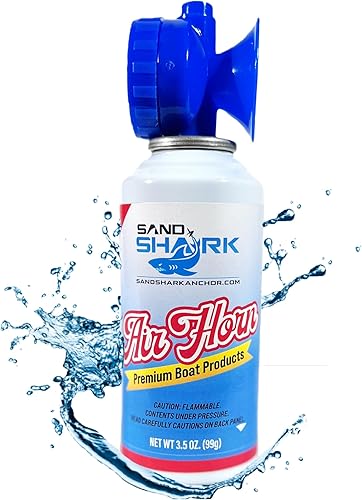 Miniatura 1 de SandShark - Bote de mano de bocina de aire de alta calidad, comprimido y muy fuerte, aprobado por la guardia costera, uso de emergencia para
