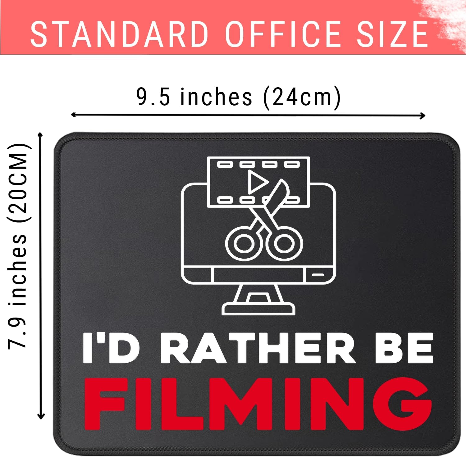 Filmmaker Mouse Pad Behind Every Great Scene, Movie Producer Gift, Desk Accessories Mousepad, 2 Pack image 2