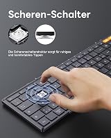 ProtoArc XK01 Összecsukható Bluetooth Billentyűzet Numerikus Billentyűzettel, Vezeték Nélküli Mini Billentyű 7