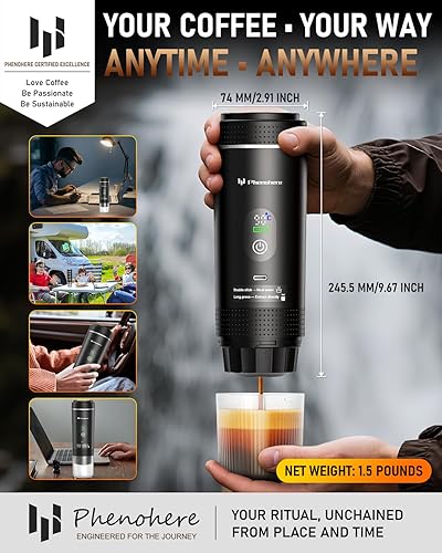 Miniatura 9 de Máquina de café espresso eléctrica portátil