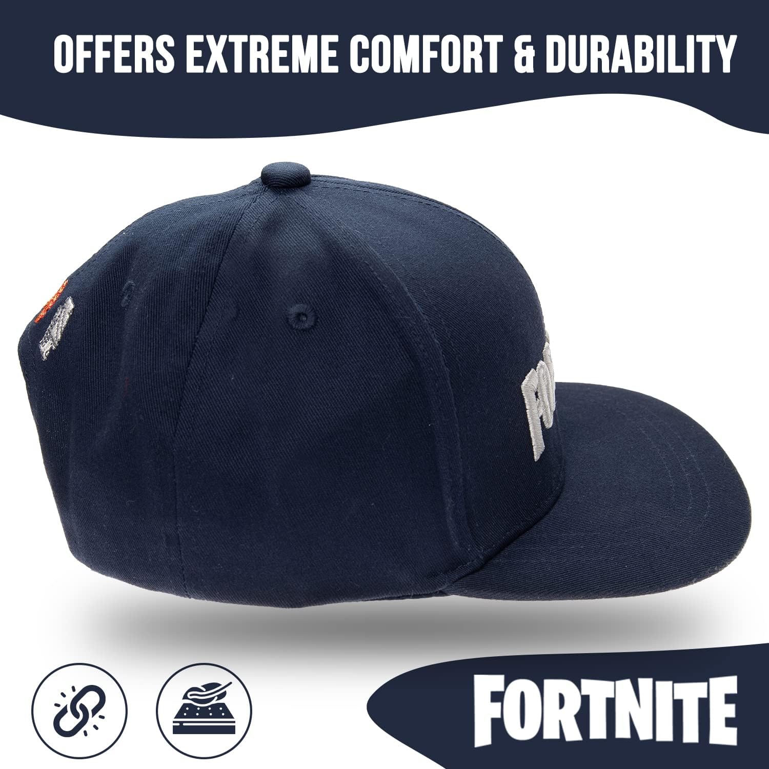 Fortnite Baseball Cap for Boys, Quality Made Boys Hat and Fitted Cap, Flatbrim Baseball Hat with Sleek Design - Image 5
