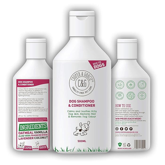 Buy Dog Shampoo & Conditioner 500ML AntiBacterial AntiFungal
