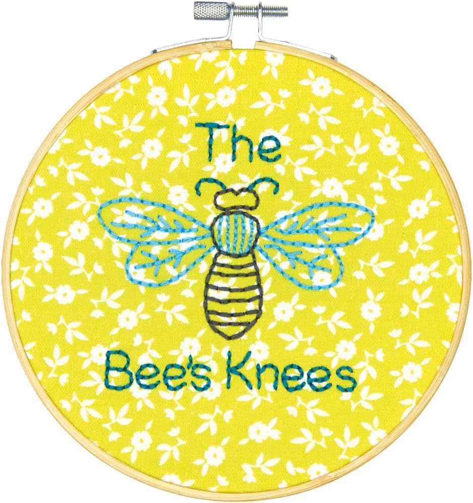 Dimensions Crafts 'Bee's Knees' Mini Embroidery Kit for Beginners, 6''