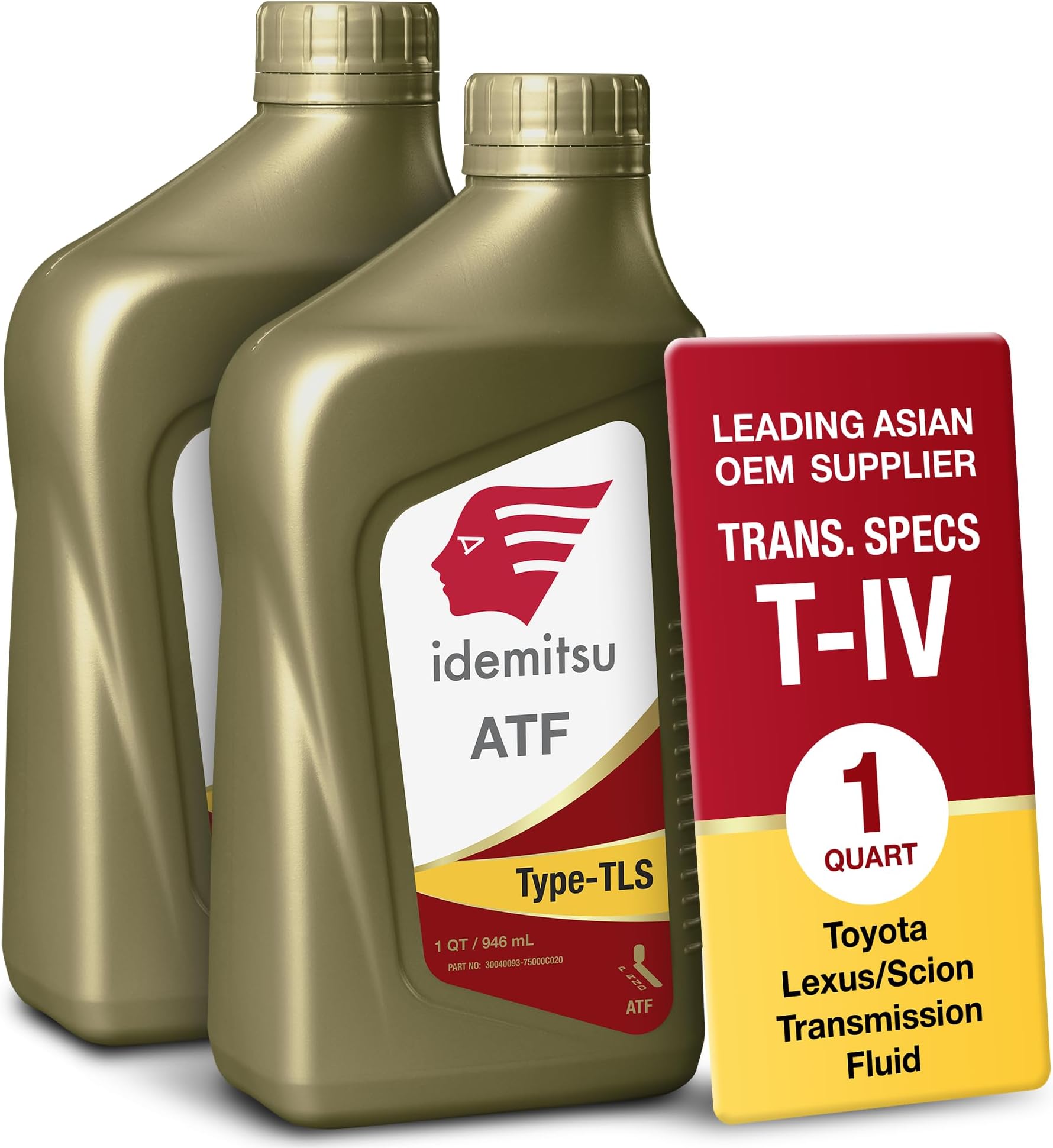Idemitsu ATF Type TLS (T-IV) Automatic Transmission Fluid for Toyota/Lexus/Scion – 1 Quart, Pack of 2 | Engineered for Smooth Performance and Superior Protection