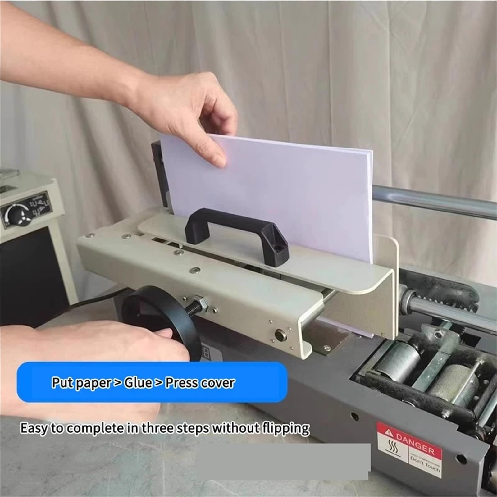 Bindemaschine, Bindemaschine, Desktop-Heißkleber-Handbuch, A4-Hardcover, für Heimwerker, Büro, Zuhause, Dokumentenorganisation(320s)