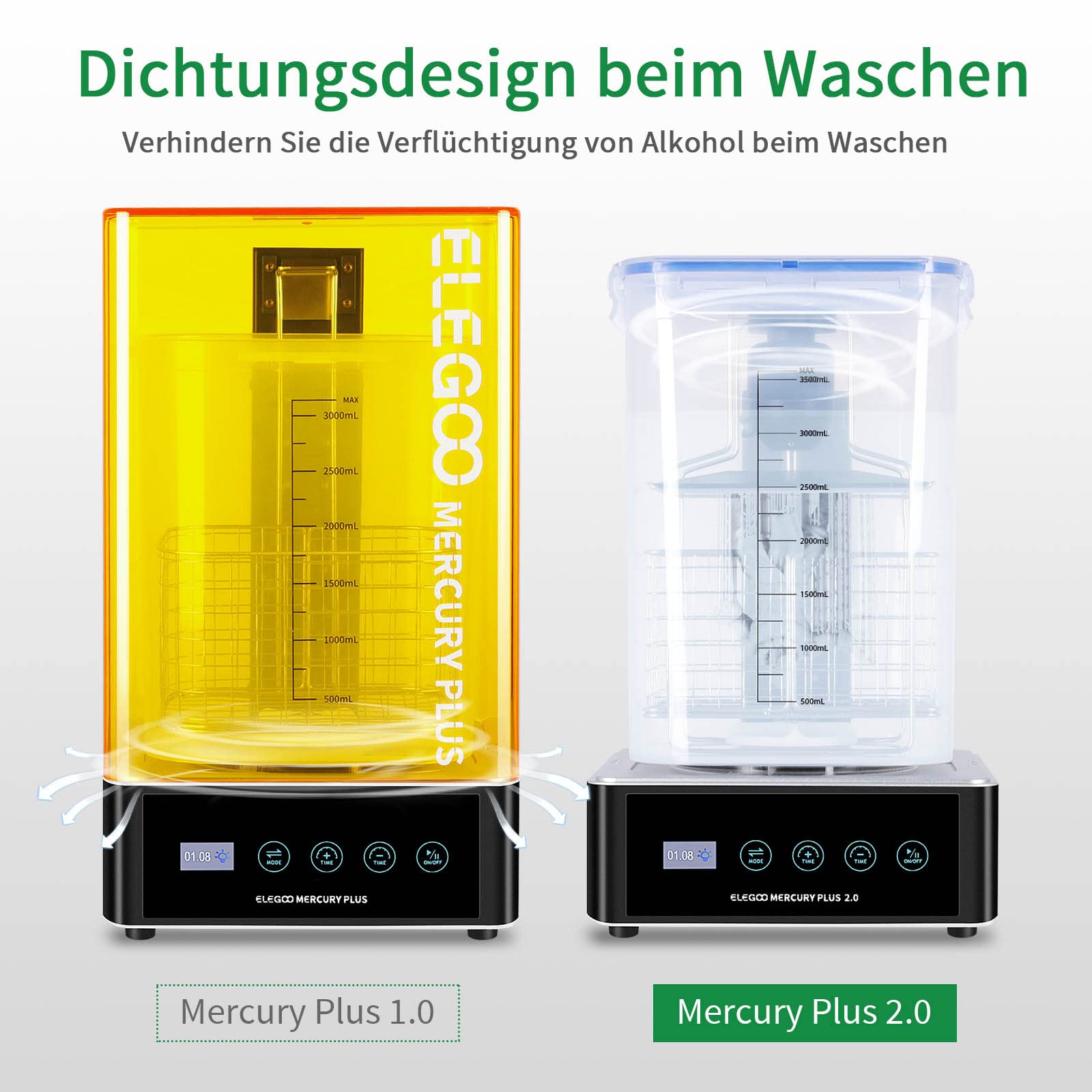ELEGOO Mercury Plus V2.0 2 w 1 pralka do prania i utwardzania, 2022 zaktualizowana maszyna do prania i utwardzania, do modeli Mars Photon S Photon Mono LCD DLP SLA z nadrukiem 3D
