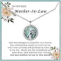 Vista 10 de SmileBelle Tree of Life Necklace as Birthday Gifts for Mom Grandma, Mom Gifts for Stepmom as Bonus Mom Gifts From Daughter, Silver Mother in Law