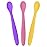 WeeSprout Silicone Baby Spoons - First Stage Infant Feeding Utensils With Soft-Tip, Bendable Kitchenware for Parent & Self-Feeding, Ultra-Durable, Dishwasher Safe, Travel Case, Set of 3