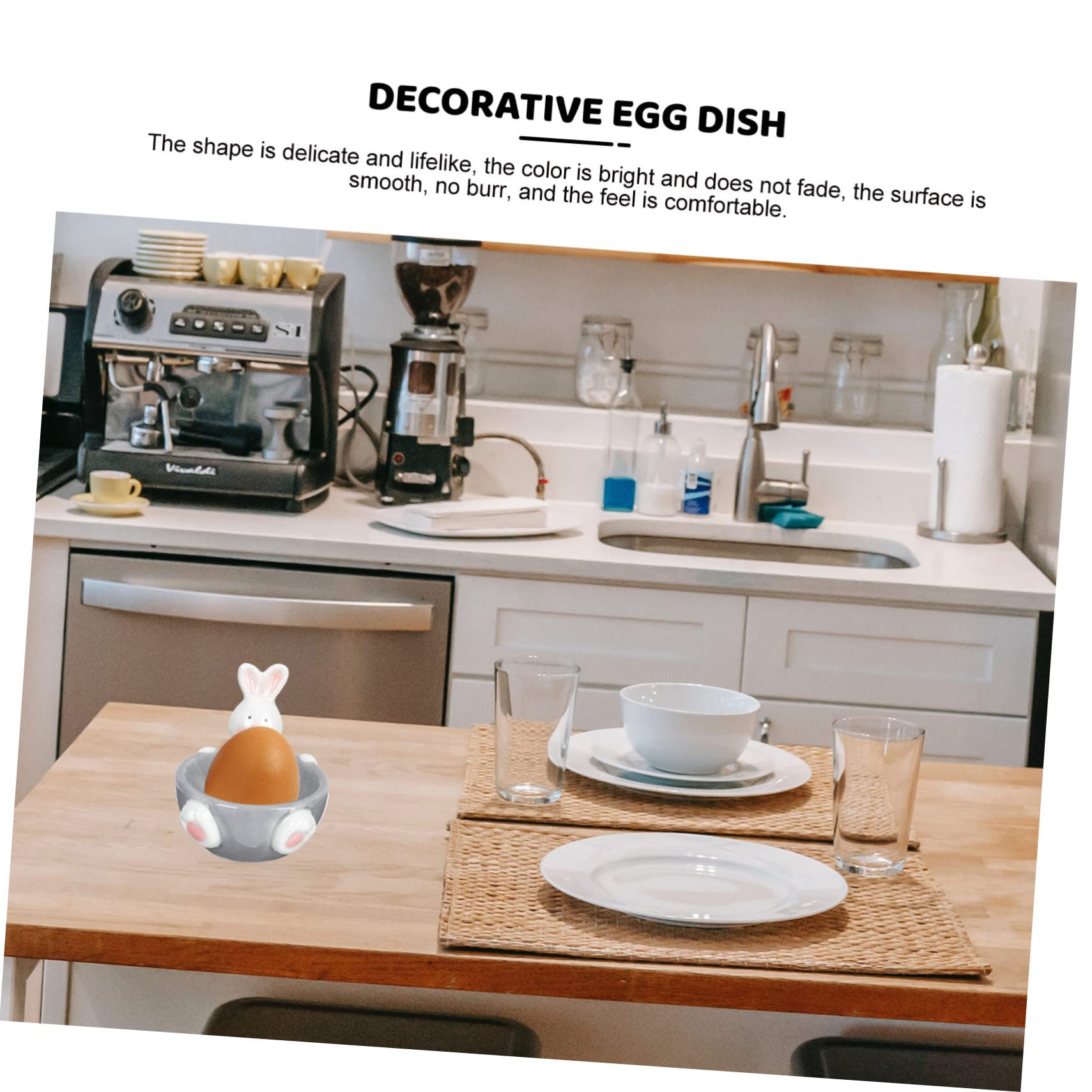 Cabilock Practical Ceramic Egg Cup Ceramic Egg Tray Porcelain Boiled Stand Boys and Girls Cup Silverware Holder