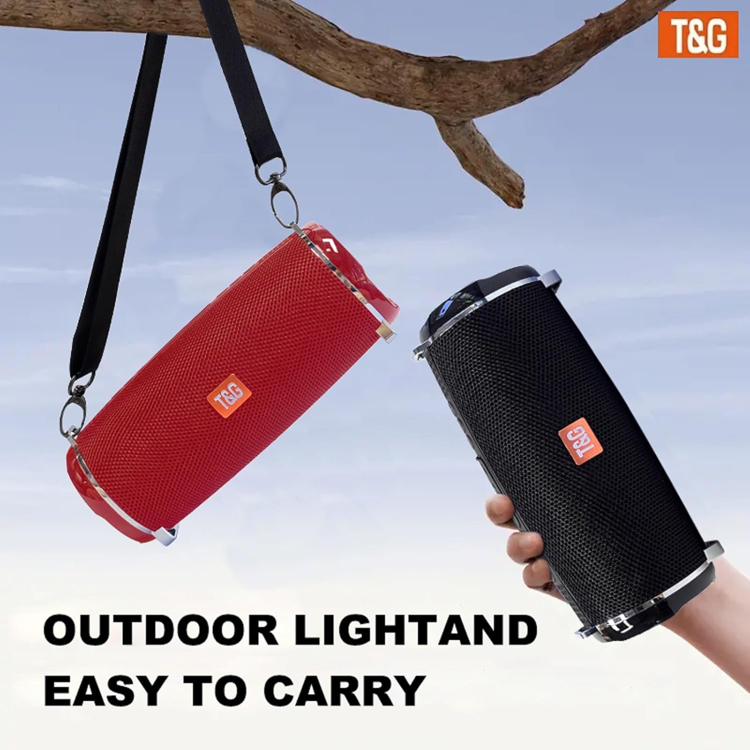 T&G Portable Bluetooth Speaker, 30W 360° Surround Sound IPX4 Waterproof Wireless Speakers, HD Call, RGB Lights, 20H Playtime for Home/Party/Outdoor/Beach, White Elephant Gift - Image 7