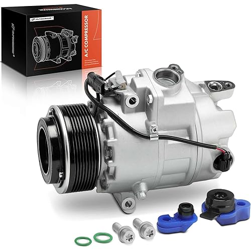 A-Premium Air Conditioner AC Compressor with Clutch Compatible with BMW 740i 740Li 2011-2012, X6 2008-2010, 3.0L, CSE717 Style
