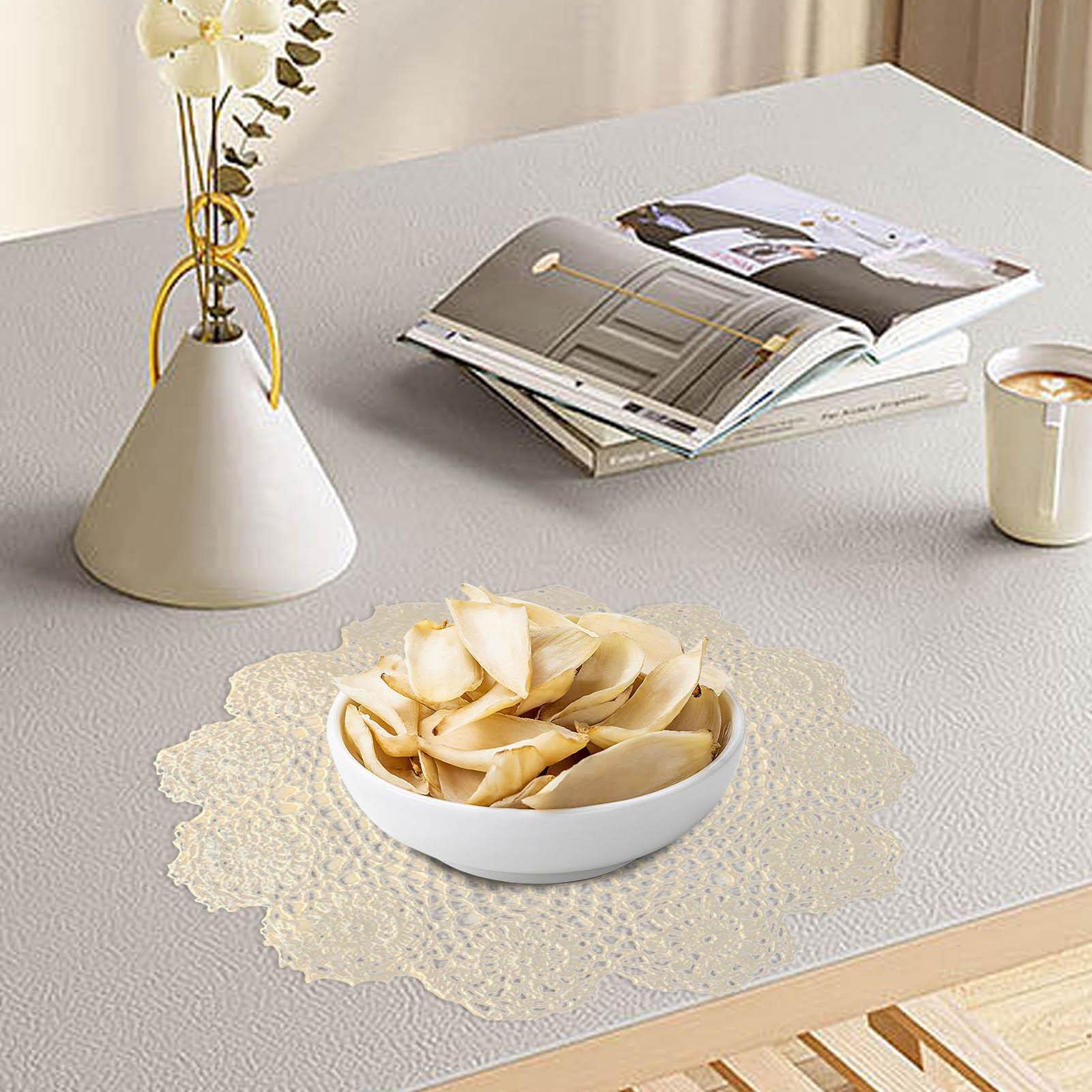 Amazon｜かぎ針編みプレースマット | 花柄ハンドメイド コットンかぎ針