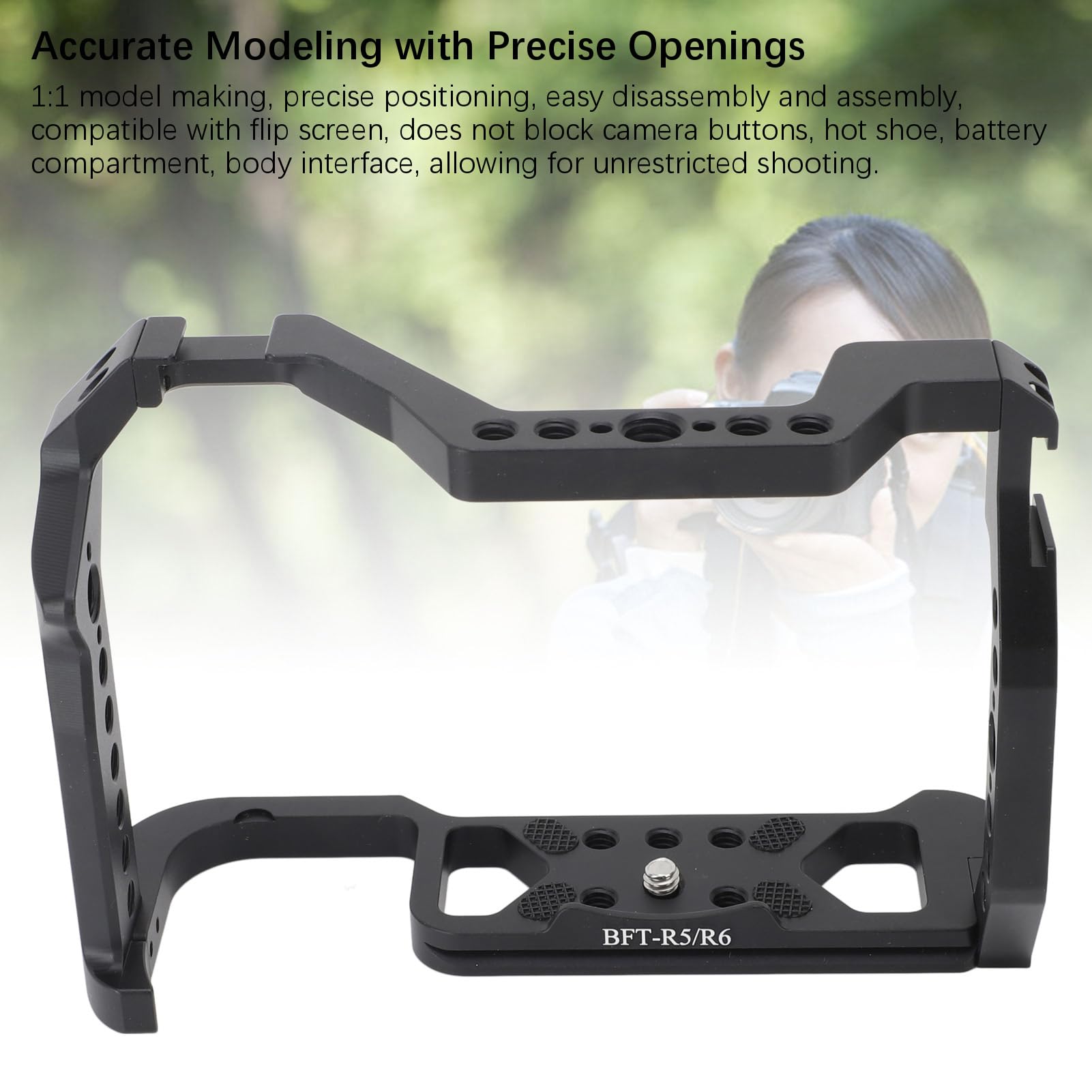 Generic Kamery Wideo Rig Cage, Aluminium Aluminiowe Platforma Klatek z Zimnymi Trampkami obsługują R5 R6