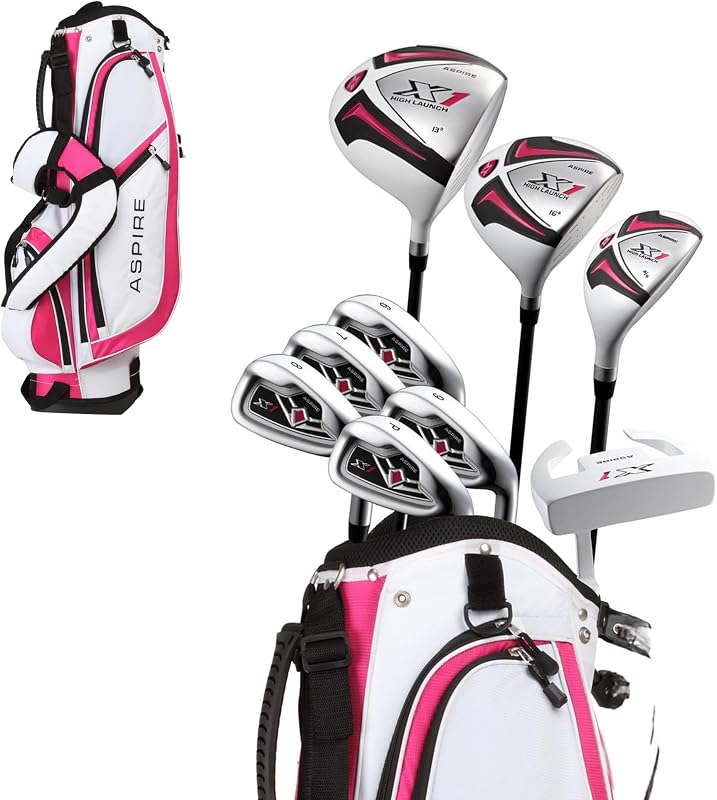 Aspire X1 - Women's Complete Golf Club Set | Graphite Shafts, Fairway & Hybrid, Irons Through Wedge, Putter, Headcovers, Right-Handed, Petite To Regular