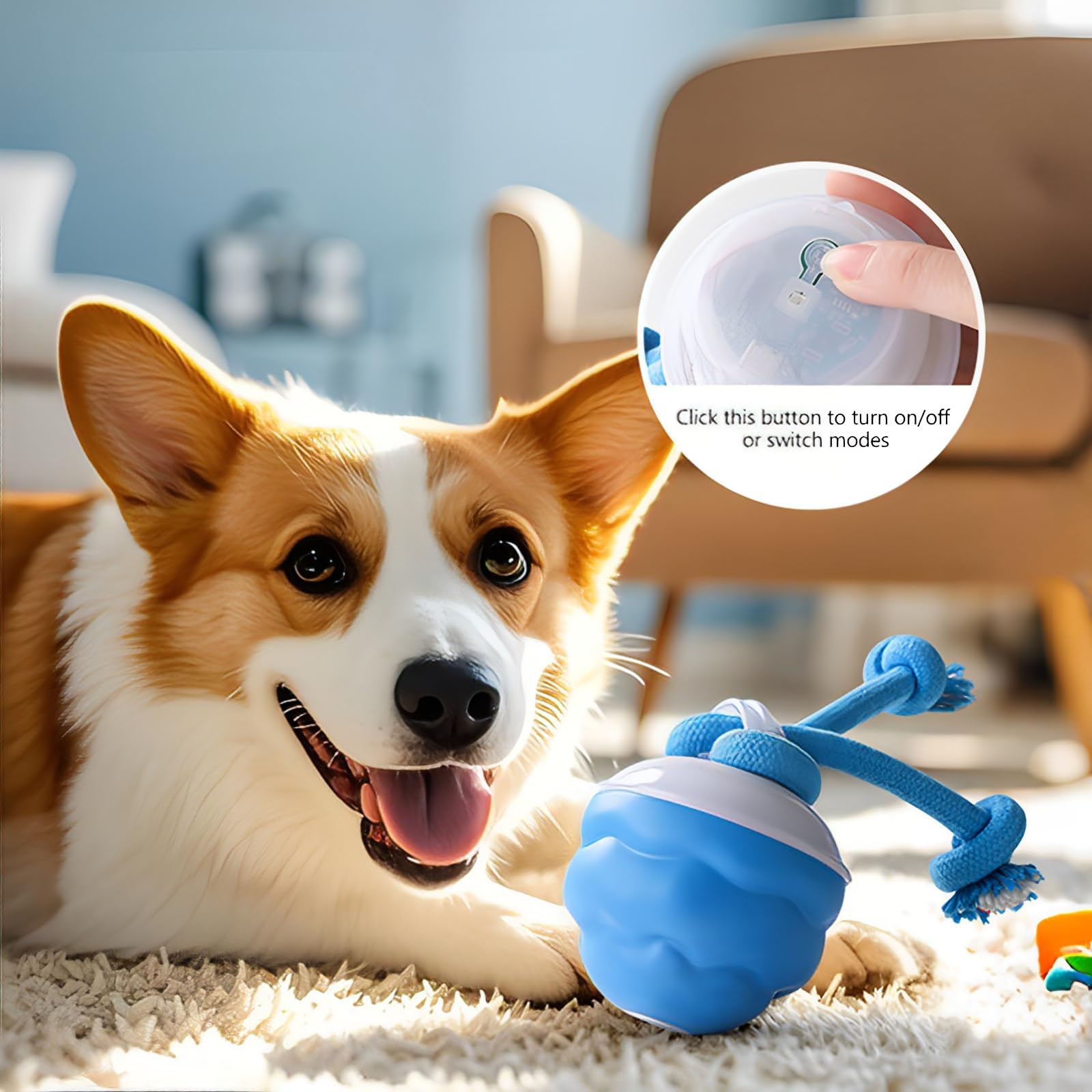 OUZHOU Interactive Dog Toys Dog Balls with Motion Activated,Vibrating Dog Ball Fun Moving Smart Active Rolling Ball To Keep Them Busy - Image 4