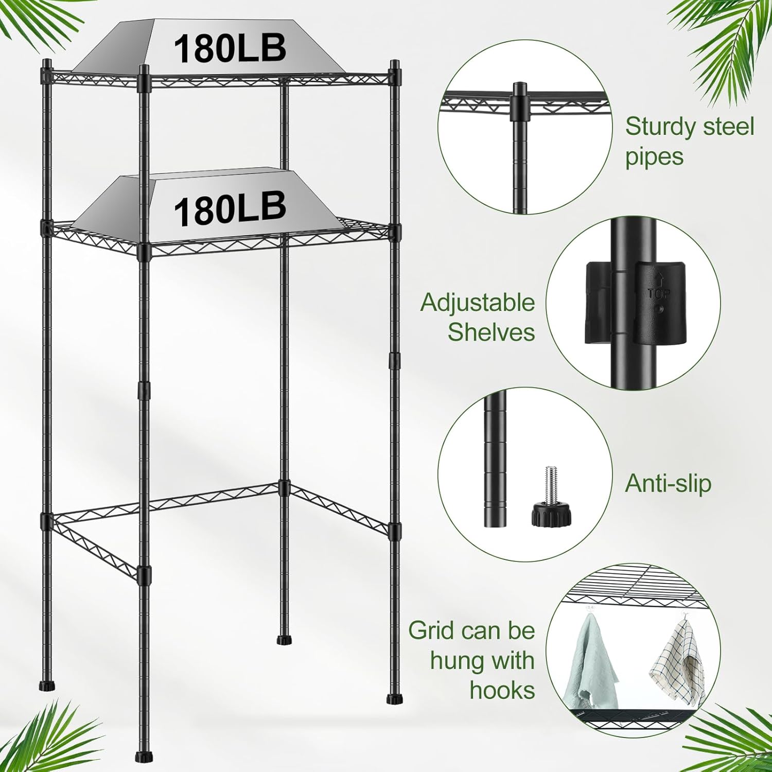 Versatile 2-Tier Storage Rack for Mini Fridges and Microwaves