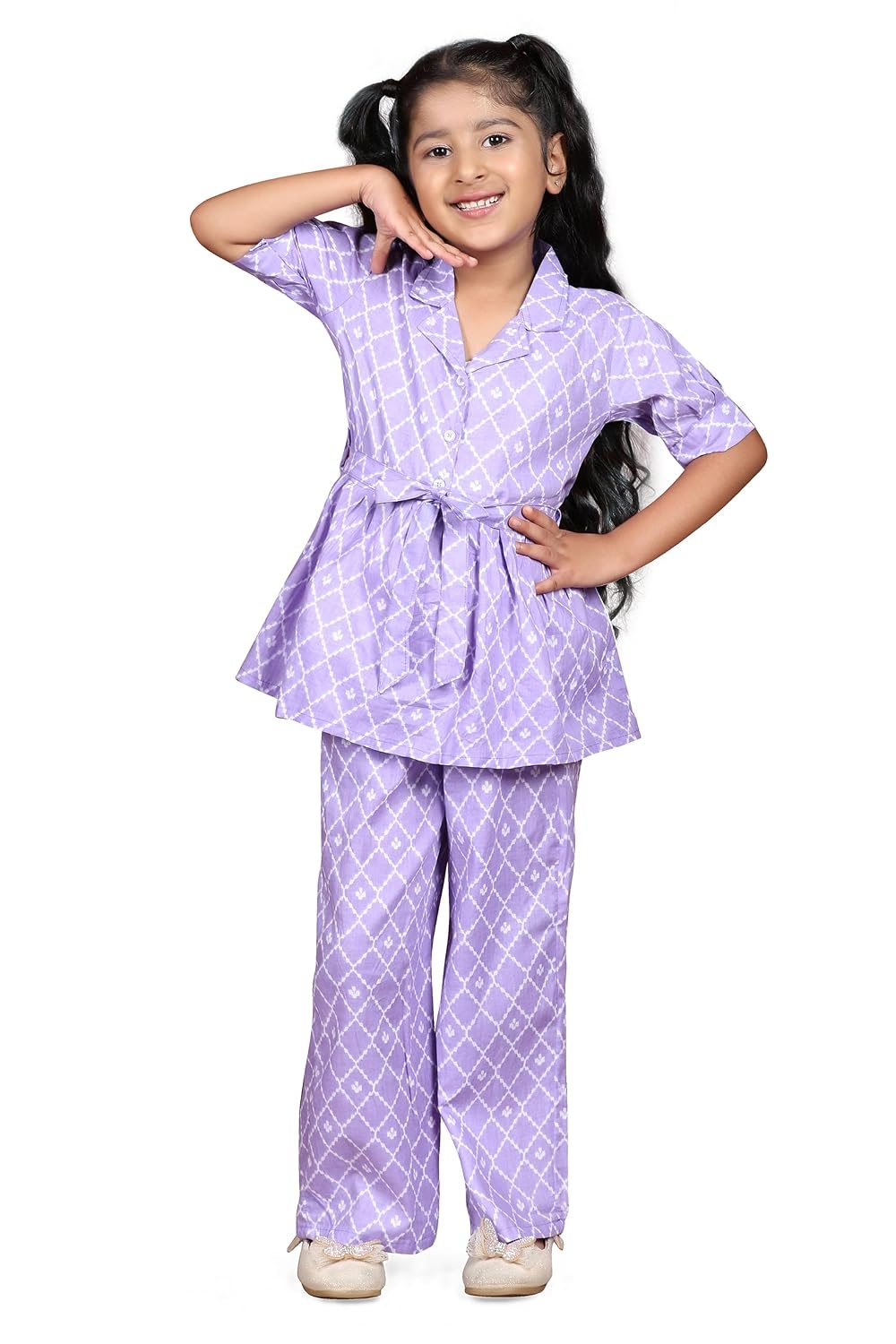 Fashion Dream Girl's Cotton Blend Blend Printed Co-ord Set|Combo Set|Casual Wear|Coordinate Outfit for Girls|Two-Piece Set