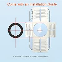 Vista 5 de COJOC 5 piezas para anillo adaptador magnético universal, adhesivo magnético compatible con accesorios de carga inalámbrica Magsafe para iPhone