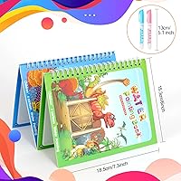 Vista 7 de Paquete de 5 libros de colorear de agua reutilizables para niños pequeños, juguetes de libros de garabatos de agua, pintura con libros de agua