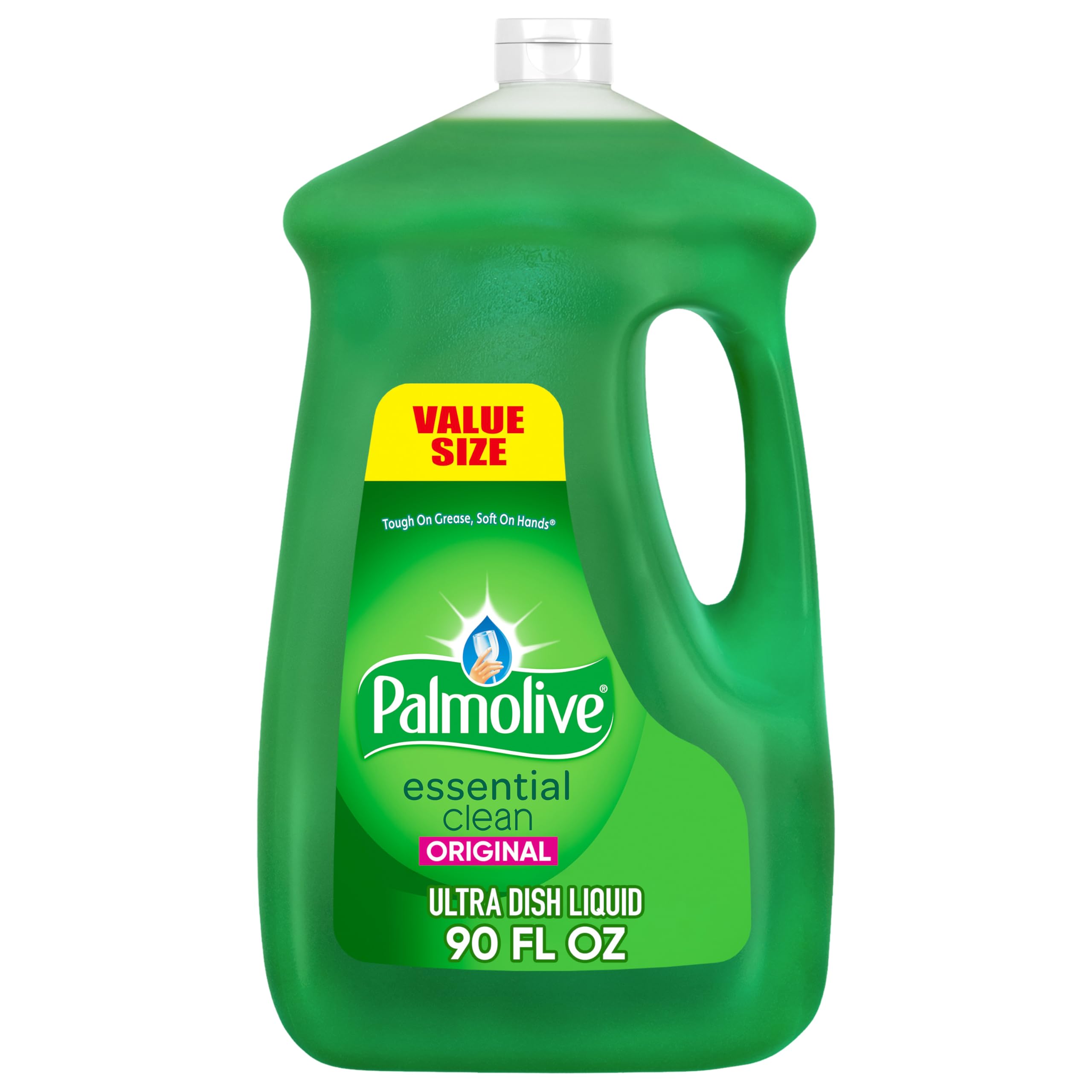Palmolive Essential Clean Liquid Dish Soap, Grease-Cutting, Soft on Hands Formula, Original Scent, 90 fl oz
