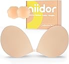 Niidor Adhesive Bra Strapless Ultra Sticky Invisible Push up Silicone Bra Multiple Colors Sizes Reusable for Backless Dress