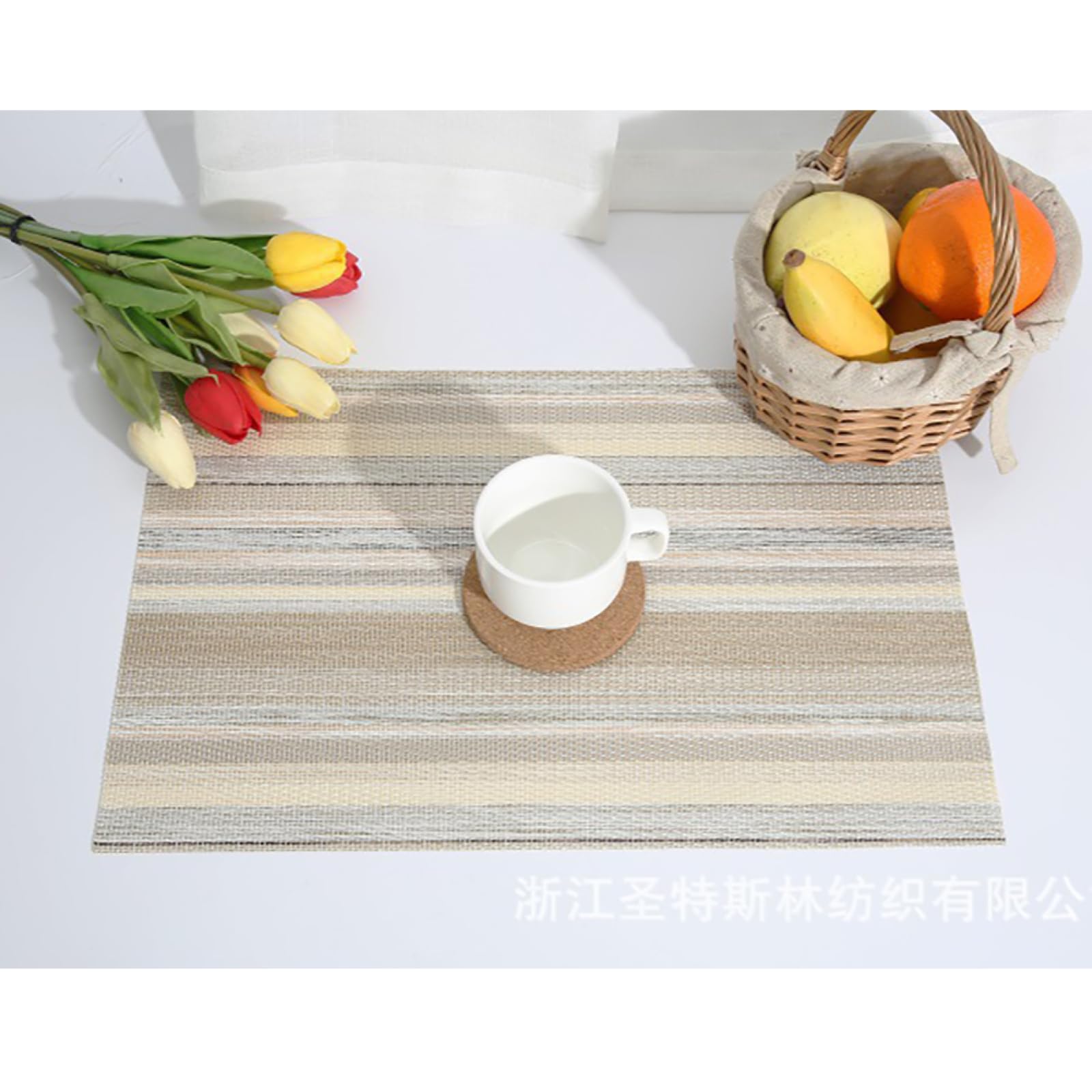 Décoration de Table, Sets de Table, Set de Table de Cuisine Moderne, Simple, imperméable, en PVC rectangulaire, pour Le café et Le thé, idéal pour Les Repas de fêtes.