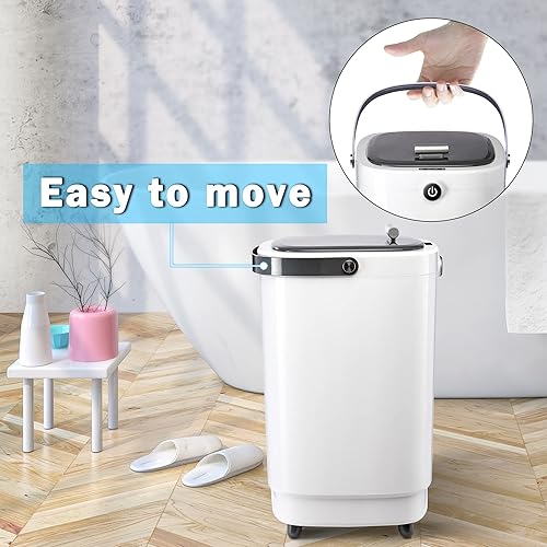 Miniatura 7 de TMWINGS Calentadores de toallas para cubo de baño, toalla de spa grande de lujo, estilo cubo, toallas calientes en 10 minutos, se adapta hasta dos