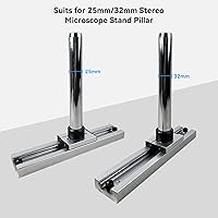 Vista 4 de Soporte articulado para microscopio, riel deslizante de brazo giratorio, base de riel resistente para banco de trabajo de escritorio, cámara