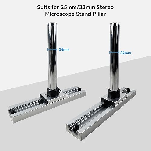Miniatura 4 de Soporte articulado para microscopio, riel deslizante de brazo giratorio, base de riel resistente para banco de trabajo de escritorio, cámara