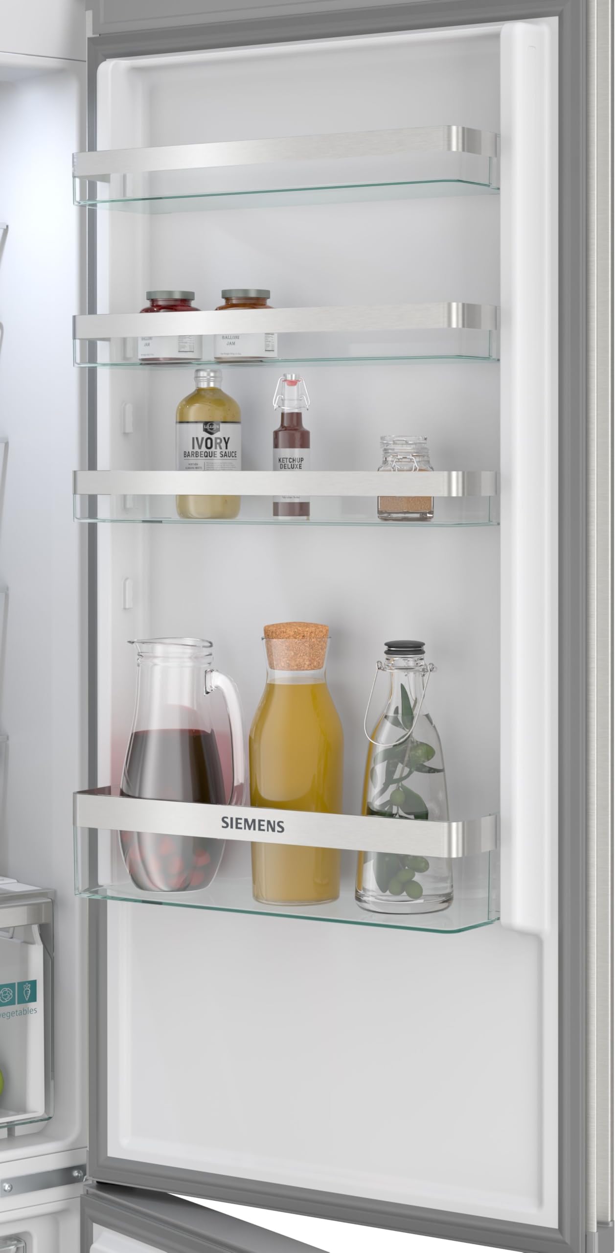 Siemens iQ300 Freistehende Kühl-Gefrier-Kombination 203 x 60 cm, KG39NVICG, 260 L Kühlen & 103 L Gefrieren, Total noFrost, Nahtlose Platzierung, hyperFresh Technologie, LED-Beleuchtung, Edelstahl