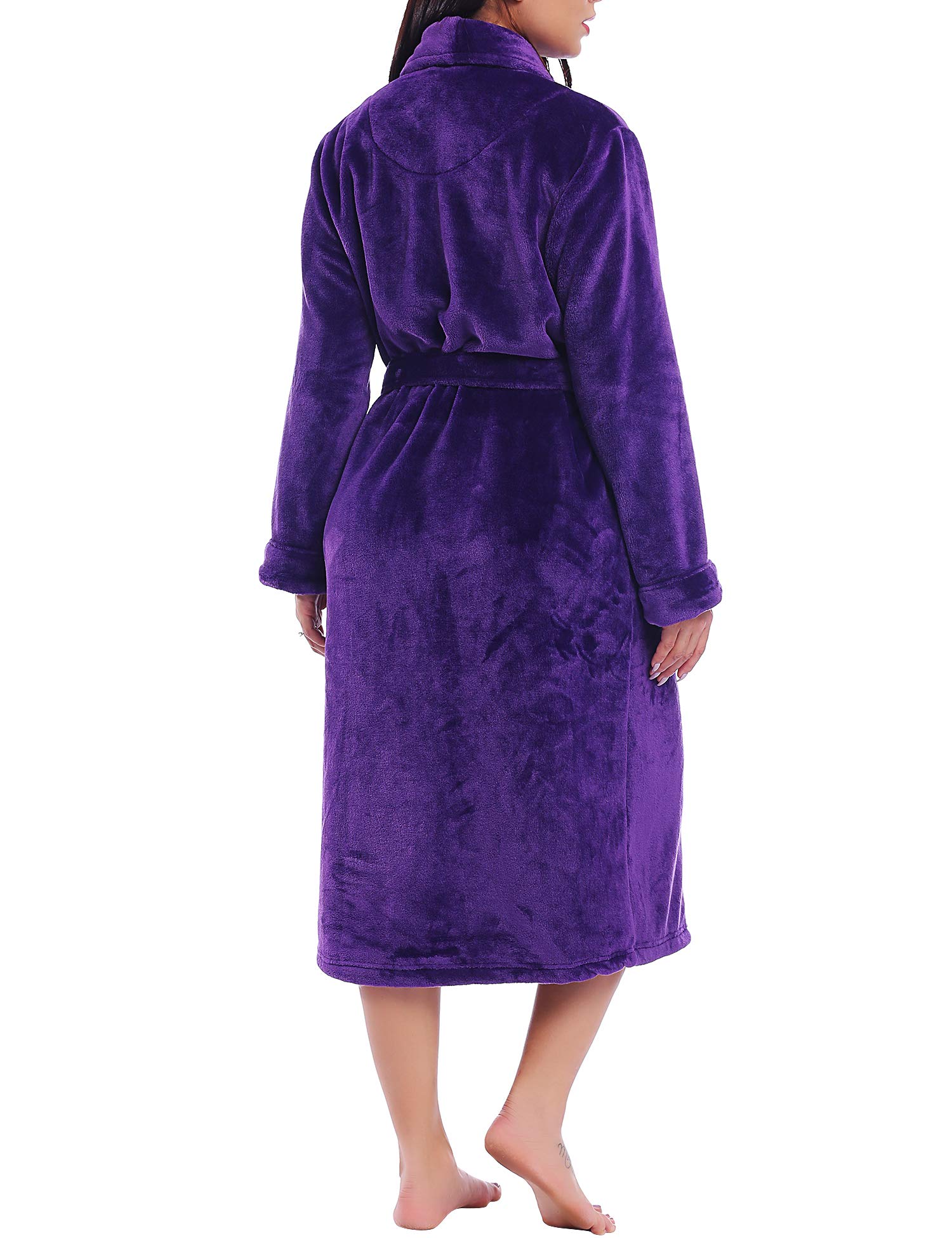 Amorbella Warm Heavy Robes For Women Luxury Plush Fleece