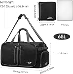 G4Free 40L/65L Foldable Duffel Bag, Water-Repellent Travel Backpack, Lightweight Carry Bag for Overnight Weekender Sports Men Women