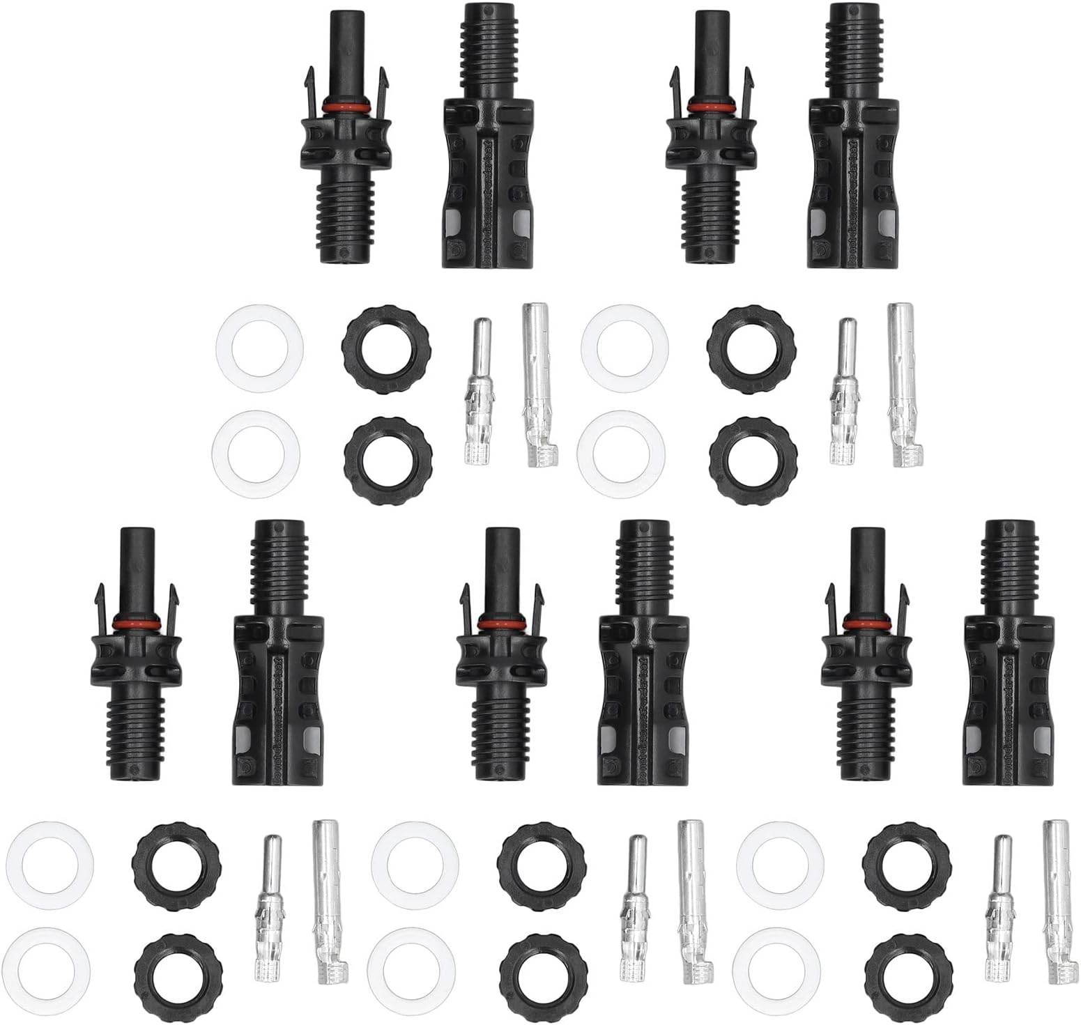Solar Photovoltaic Connector, Male Female Solar Panel Branch Connectors with High Temperature, Snap in Self Locking System, for Panel Connection (PV-15BMC (1500V))
