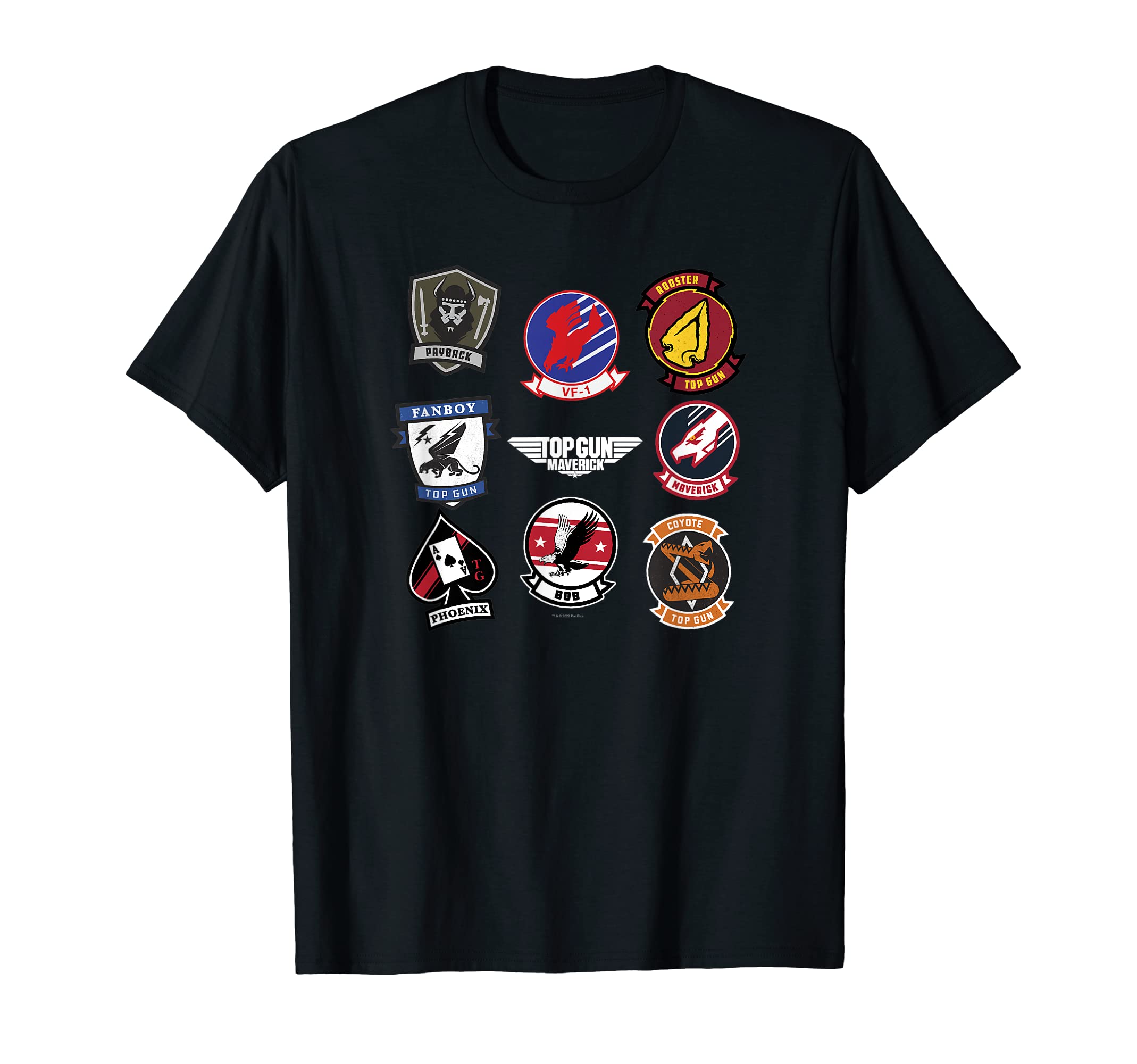 Top Gun: Maverick Centered Grid Patches T-Shirt