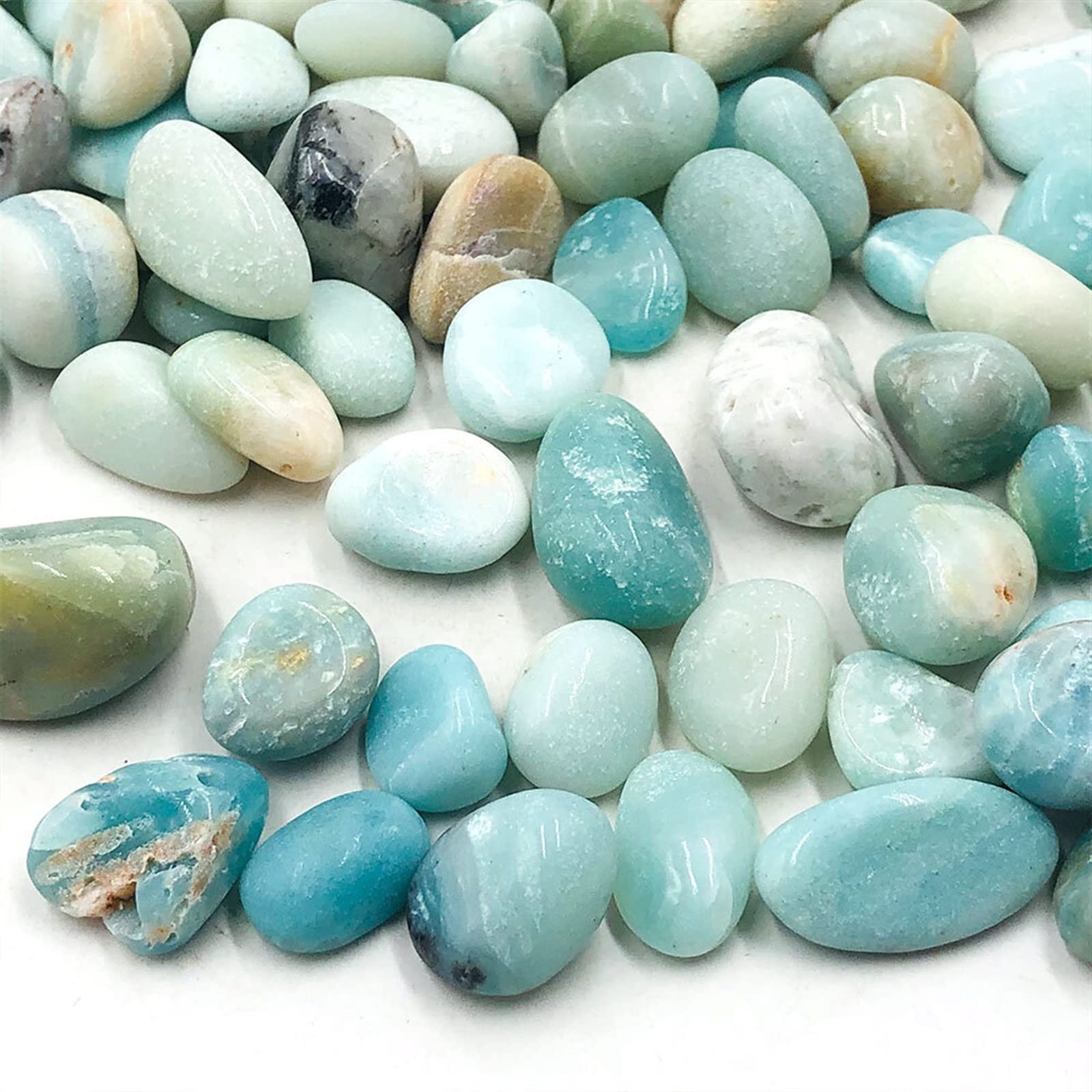 50 g/Paquete de calcita del Caribe, Piedra Natural, Grava, Cristales de Cuarzo, decoración de la habitación del hogar, Acuario, pecera, jardín Inicio Colecciones