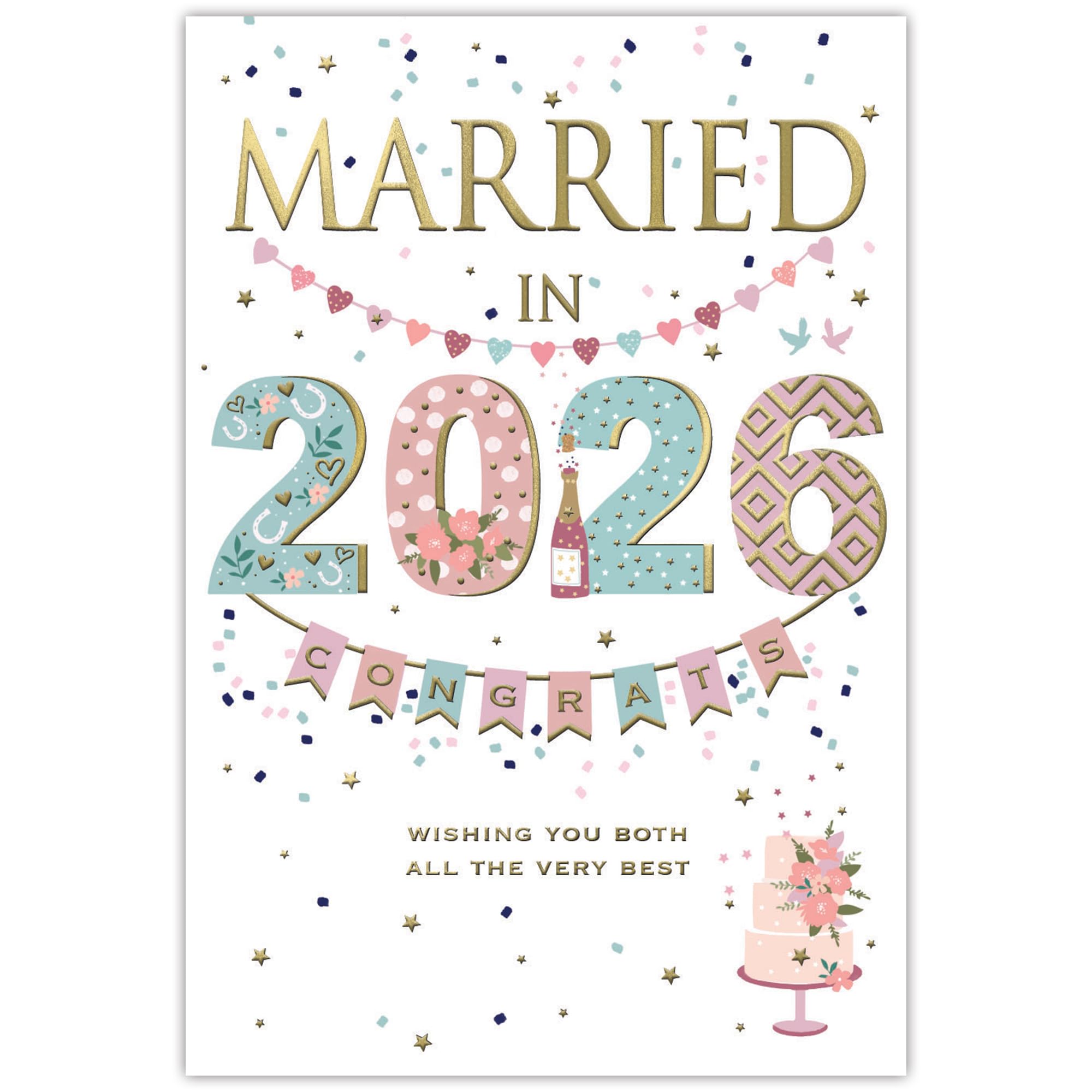 IC&G Congratulations Wedding Card - Married in 2026