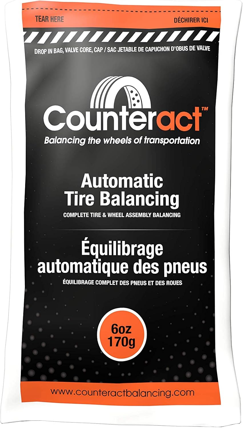 Counteract 4oz Tire/Wheel Balancing Beads Bulk Case – SUV, Light Truck Tires, (40) 4oz Bead Bags, (40) Valve Caps and Cores (160oz)