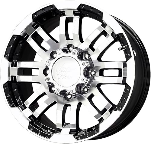 Vision Rueda375Warrior18inch Rim X 8,5(5x 150) compensar (25) Rueda FinalGloss Negro mecanizado Lip