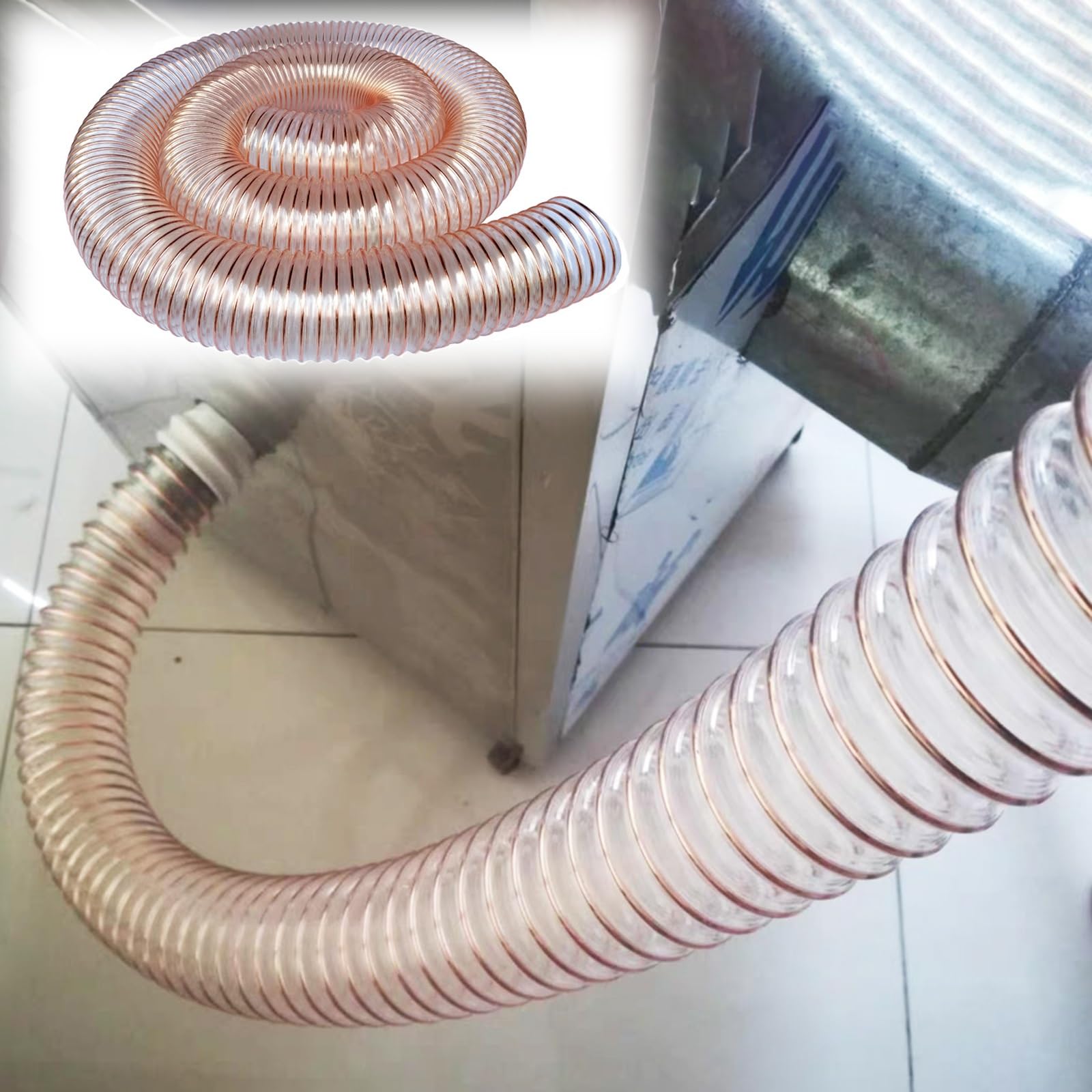Filtration de l'air dans les espaces confinés avec ce tube de dépoussiérage de 100 mm