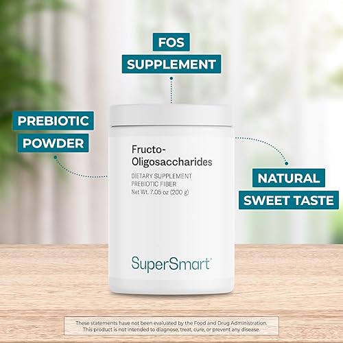 Miniatura 3 de Supersmart - Fructo Oligosacáridos en polvo (prebióticos FOS) - Inulina de oligofructosa - Suplemento de fibra - Flora intestinal y salud intestinal