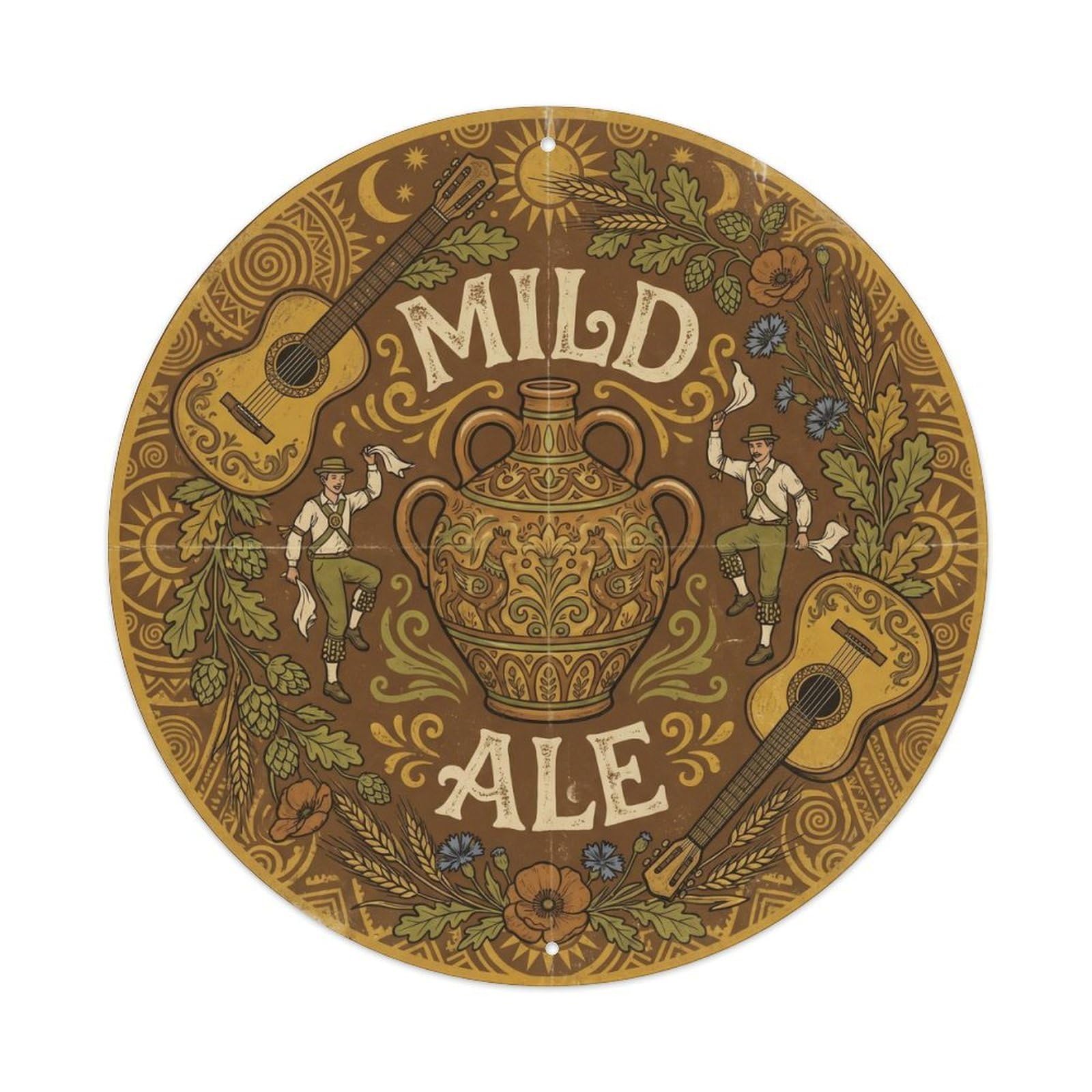 Vintage English Mild Ale Festival Brew Pub Culture Metal Tin Sign