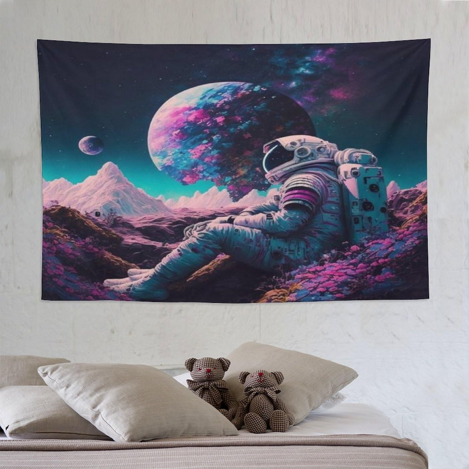 Astronaut Tapestry, Tapestry Wall Hanging Poster Print Bedroom Living Room Home Wall Art Decoration 150×230cm
