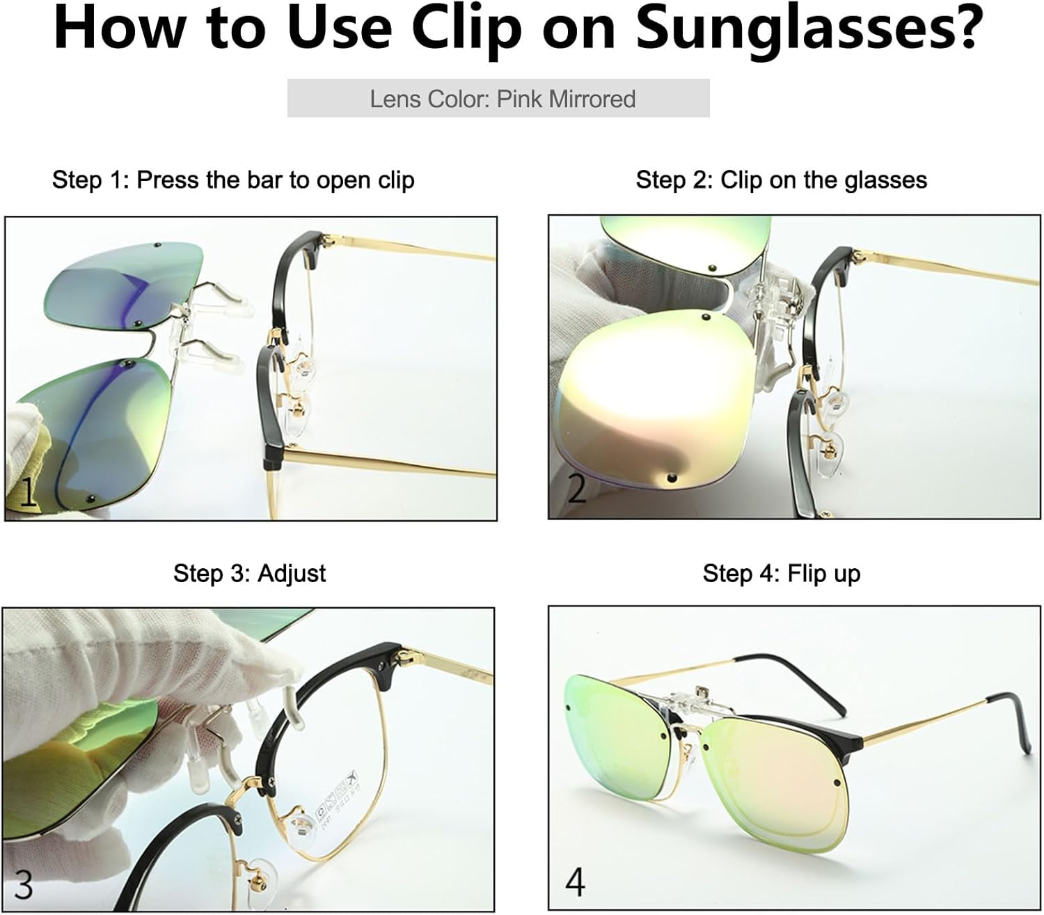 Long Keeper Clip-On Polarized Flip-Up Sunglasses for Women & Men - Driving & Fishing Sunglasses Over Glasses - Image 7