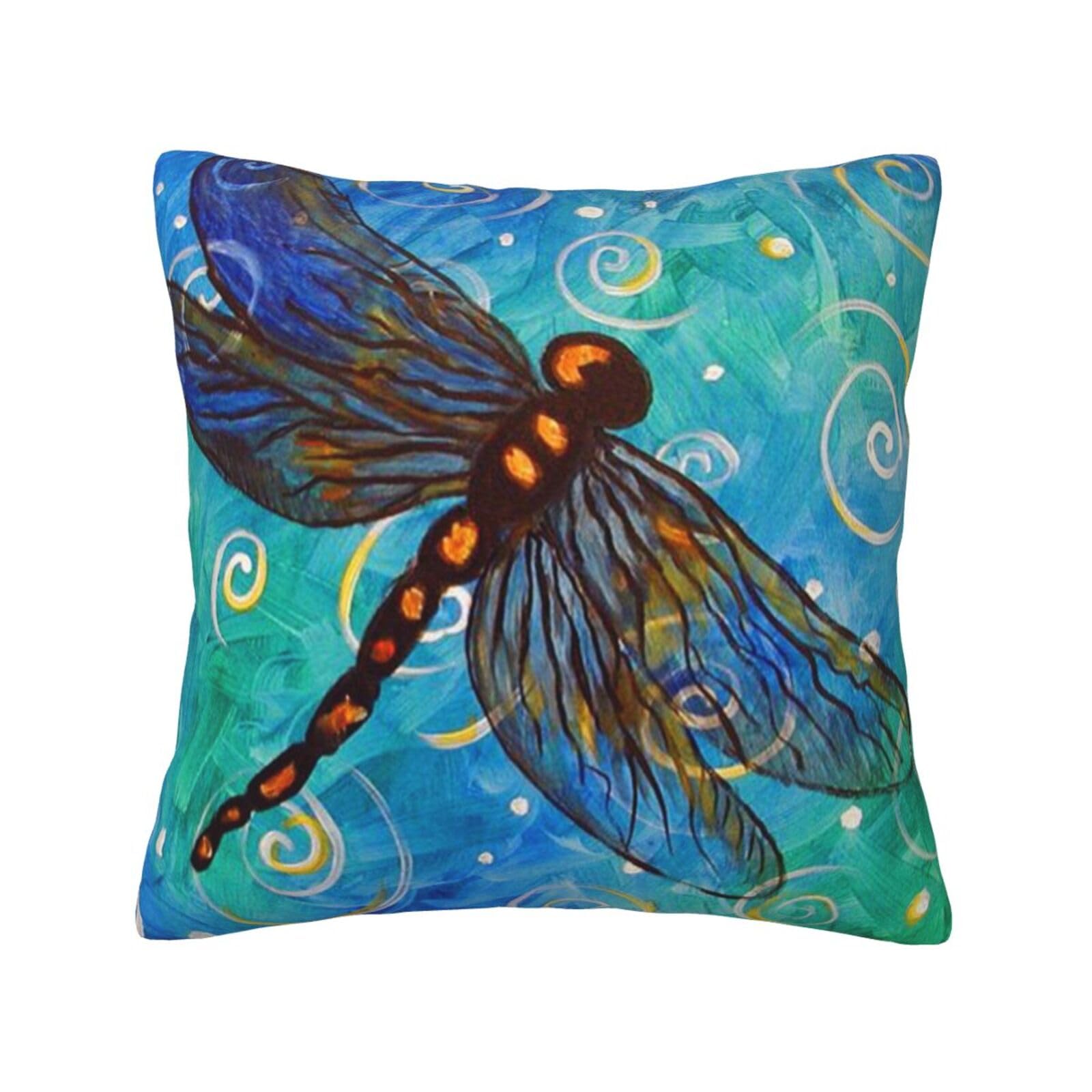 YFSGDLBN Dragonfly printed Velvet pillowcase decorative Cushion Cover