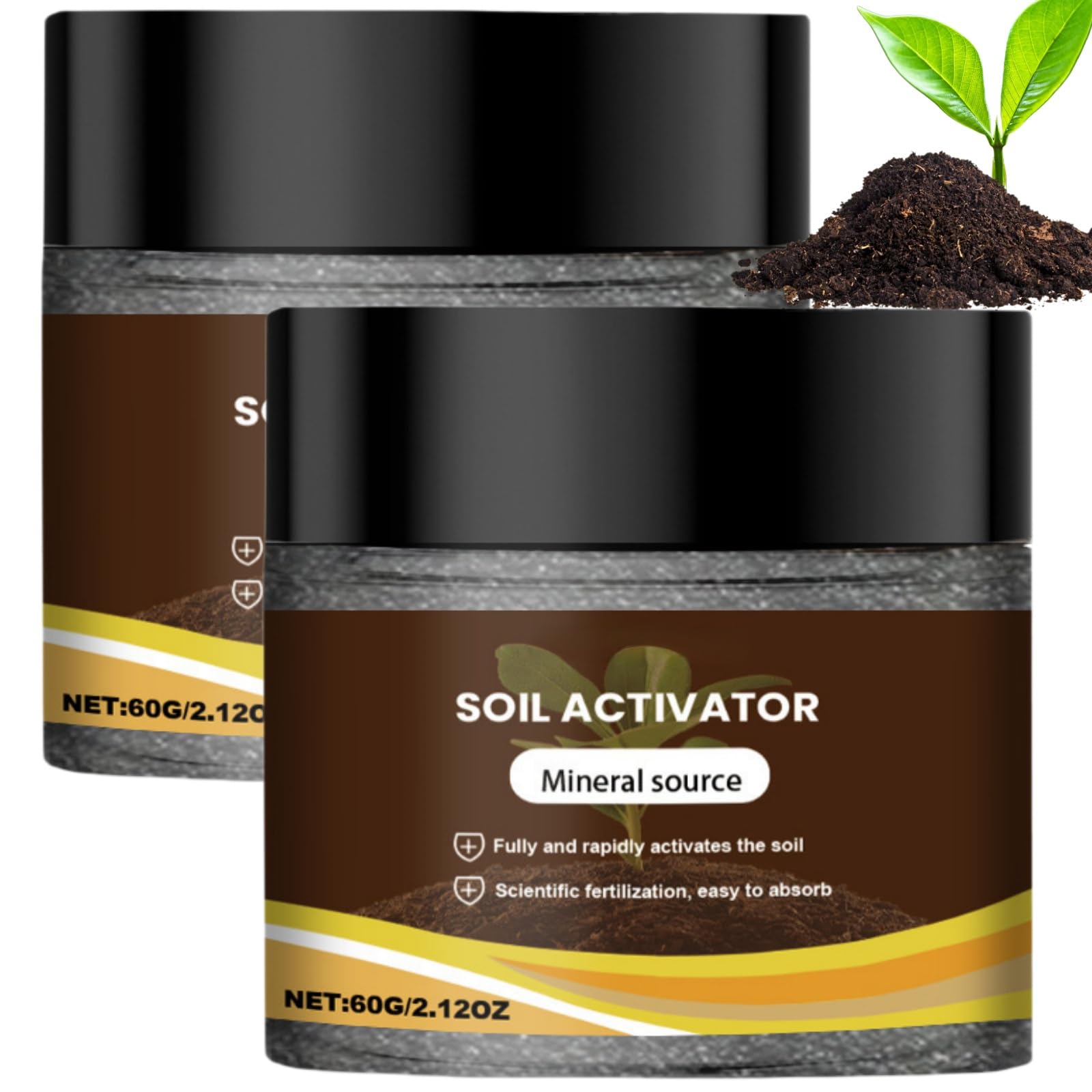 2pcs Soil Activator for Plants, Soil Activator Water - Soluble Soil Improvement Loosening Agent,Garden Fruit Tree Fertilizer,Plant Soils Fertiliser, For Fruit Vegetable Quick Start Planting,60g