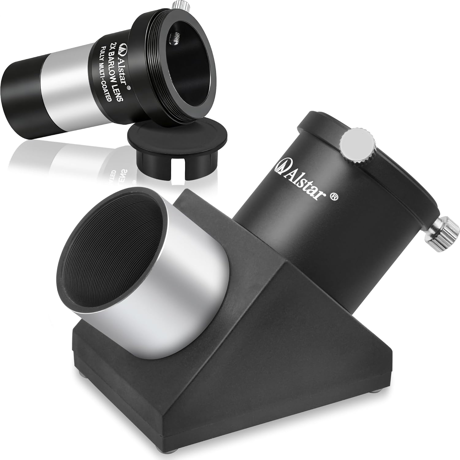 Alstar 2X Barlow Lens - Bundle with - 1.25 inches Diagonal Mirror 90 Degree