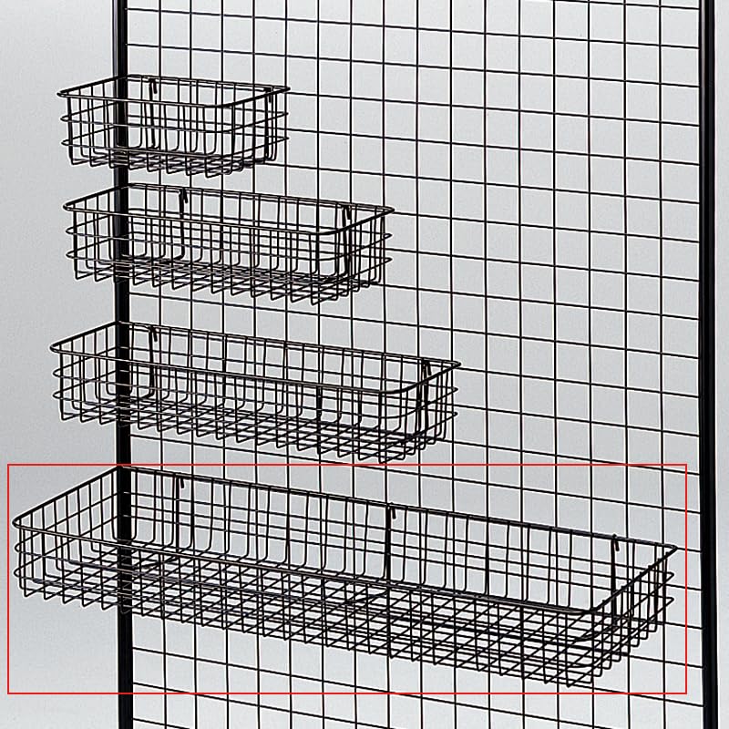 Amazon.co.jp: ディスプレイネット用網カゴ 黒 幅84cm